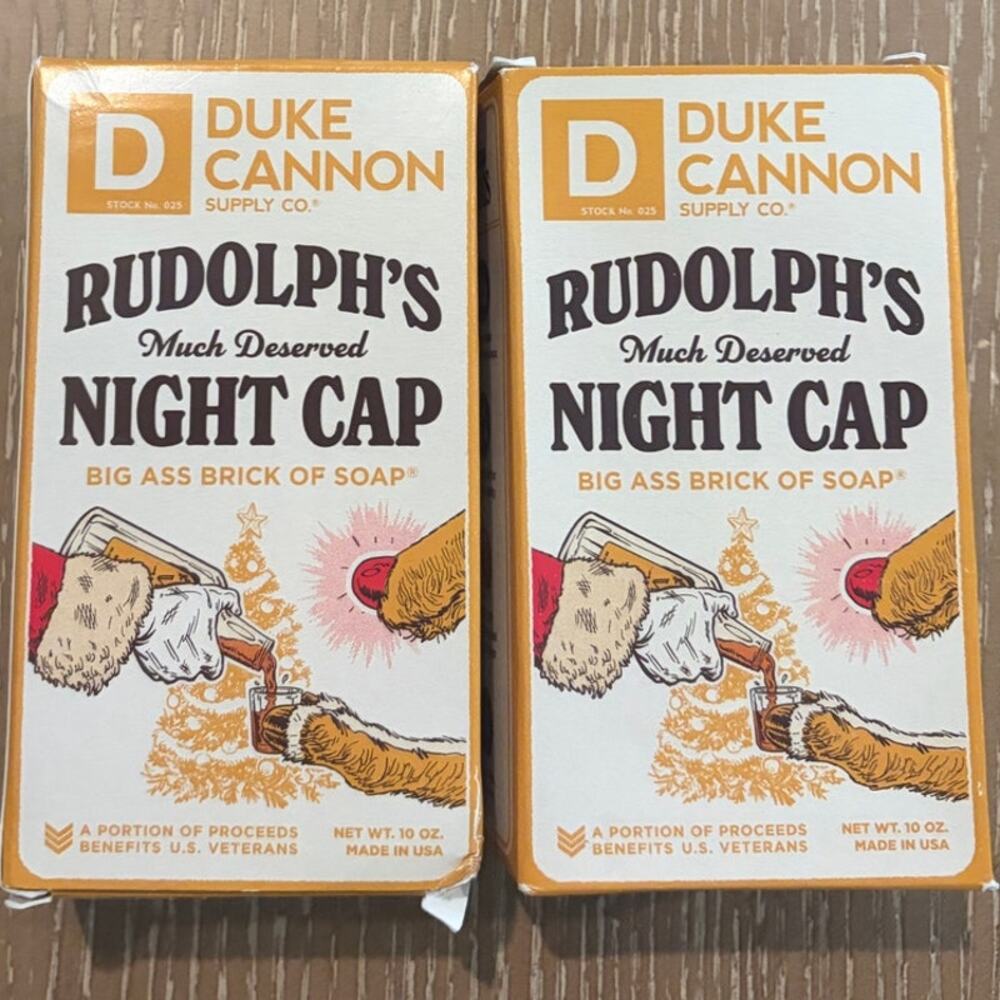 Duke Cannon Rudolph's Much Deserved Night Cap Big A** Brick Of Soap 10 oz NIB!!!